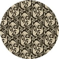 thumbnail image 1 of Ahgly Company Machine Washable Indoor Round Transitional Midnight Gray Area Rugs, 7' Round, 1 of 7