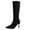 Black, variant on Bronze Women's Boots Mid-Calf Dress Fall Elegant High Heel Snip Toe Boots Ladies Shoes 37