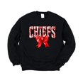 thumbnail image 4 of Floral Chiefs Team Sweatshirt for Women, Teens & Kids Red Coquette Bow Sports Team Sweater Black Sweatshirt Youth Small, 4 of 5