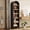Black & Natural, variant on XHOMOPT 69" Tall Narrow Arched Bookcase 6-Tier Storage Cabinet for Adults, Modern Bookshelf with Adjustable Shelves for Living Room, Office