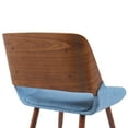 thumbnail image 6 of Panda Mid-Century Upholstered Dining Chair in Walnut Finish with Light Blue Fabric Seat, 6 of 6