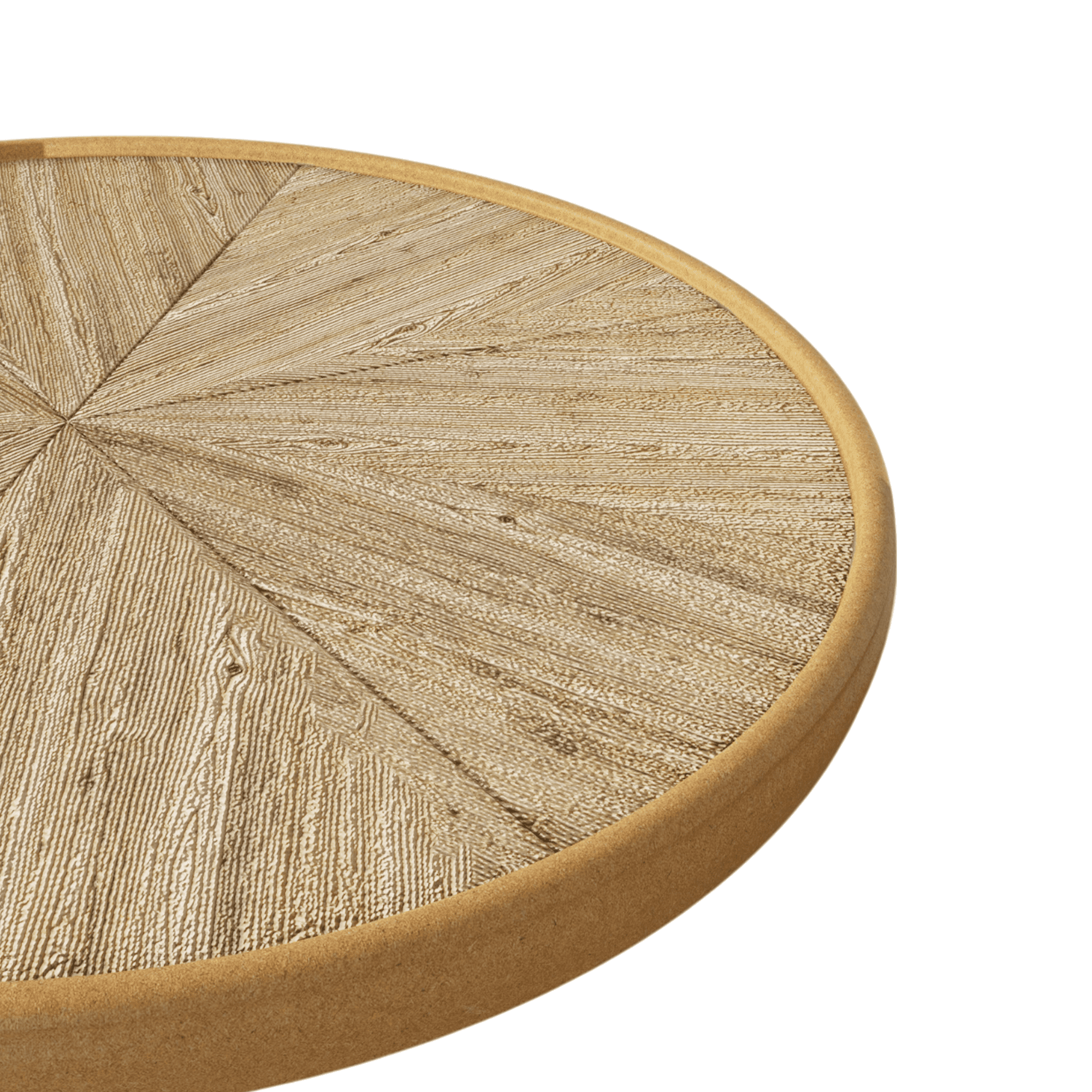Natural Wood Round End Table with Metal Base, 19.9 x 19.9 x 23.4 in