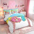 thumbnail image 2 of meiyoeat Dripping 67 Digital Print Twin Bedding for Girls, Donut Sprinkle Baseball Bedding Comforter Set, Star Reversible, 7 Pieces, 2 of 6