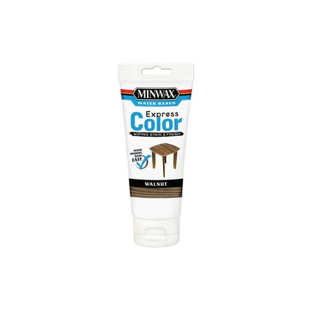 Medium Walnut Finish - Minwax® Express Color™ Wiping Stain & Finish Walnut, 6-Oz