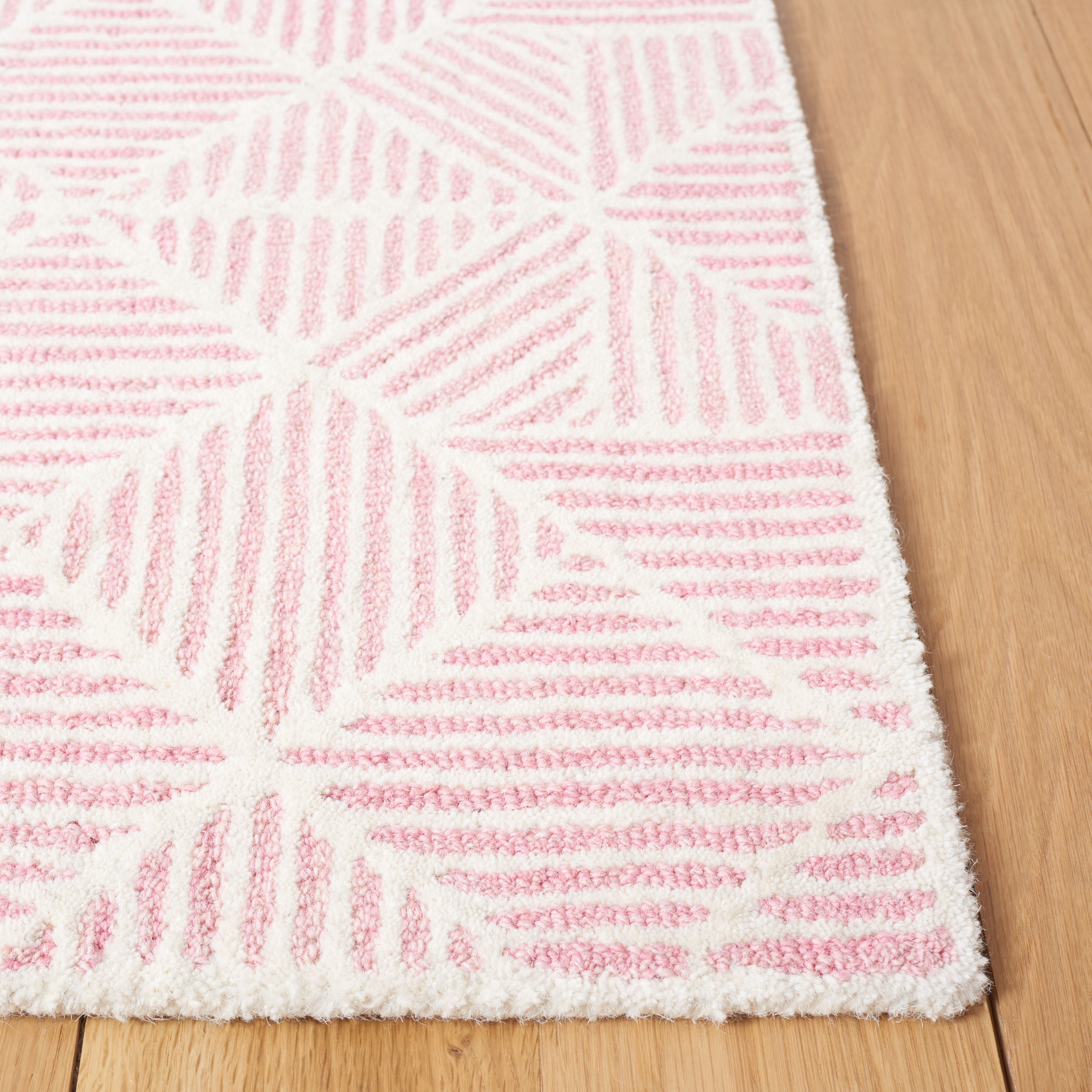 SAFAVIEH Abstract Brock Geometric Runner Rug, Pink/Ivory, 2'3" x 8'