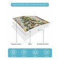 thumbnail image 5 of Quilts Twin-XL Size Bedding Set, Blue Christmas Tree Lightweight Quilted Comforter, Watercolor Xmas Snowflake Soft Reversible Bedspread Coverlet with Pillow Covers for All Season, 68" x 98", 5 of 7