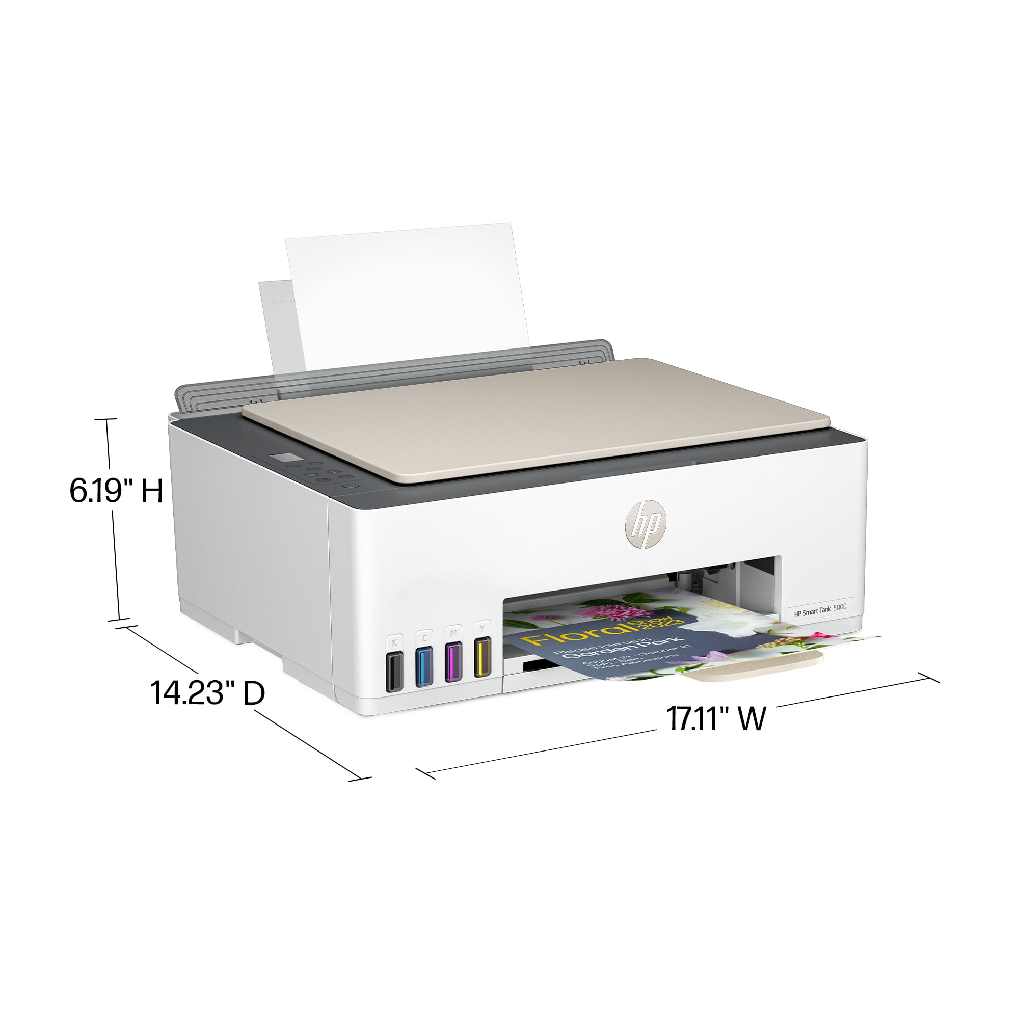 HP Smart Tank 5000 Wireless All-in-One Supertank Color Home Inkjet Printer  with up to 2 Years of Ink 
