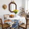 thumbnail image 3 of Navy Blue Pumpkin Fall Table Cloth Waterproof Tablecloths, Thanksgiving Maple Leaves Branches Tablecloth Dining Table Cover for Kitchen Party Tabletop Outdoor, Square Tablecloth 54x54 Inch, 3 of 9