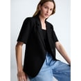 thumbnail image 5 of Scoop Women's and Women's Plus Short Sleeve Boxy Blazer, Sizes XS-4X, 5 of 7