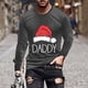 thumbnail image 1 of Blusas y camisas de manga larga y cuello redondo para hombre, informales, con estampado navideño, deportivas, de poliéster., 1 of 5