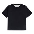 thumbnail image 5 of Big and Tall Shirts for Men Undershirts Lightweight Casual Tee Breathable Soft Short Sleeve T-Shirts Crew Neck Black 5XL, 5 of 5