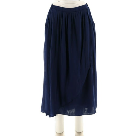 Lisa Rinna - Lisa Rinna Collection Crinkle Charmeuse Maxi Skirt A290723 ...