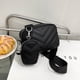 thumbnail image 3 of Bolsa Acolchada Messenger Almacenable Mujer Almohada para Trabajo Vacaciones Negro, 3 of 9