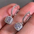thumbnail image 2 of Exquisitos pendientes de mujer con microincrustaciones de circonitas Joker con hebilla de oreja, joyería europea y americana, 2 of 6