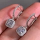 thumbnail image 2 of Exquisitos pendientes de mujer con microincrustaciones de circonitas Joker con hebilla de oreja, joyería europea y americana, 2 of 6