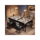 thumbnail image 2 of Home dining mesa set para 2, wood kitchen mesa con 2 forrado sillas, set of 2 con collision - angle design, perfect para small - space dining rooms y apartments, 2 of 6