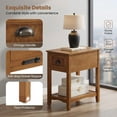 thumbnail image 7 of Demi Bonn End Side Table, Rectangular Nightstand, Contemporary Chair Side End Table Compact Table with Drawer Nightstand, for Living Room, Bedroom, Yellow, 7 of 7