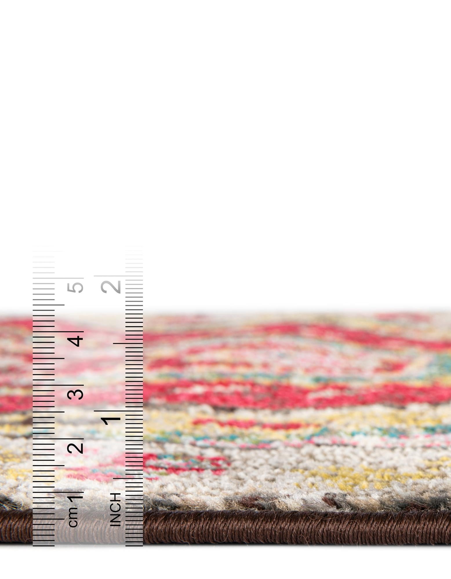 Unique Loom Sedona Collection Area Rug - Carlsbad (4' 1" x 6' 1" Rectangle Multi/Beige)