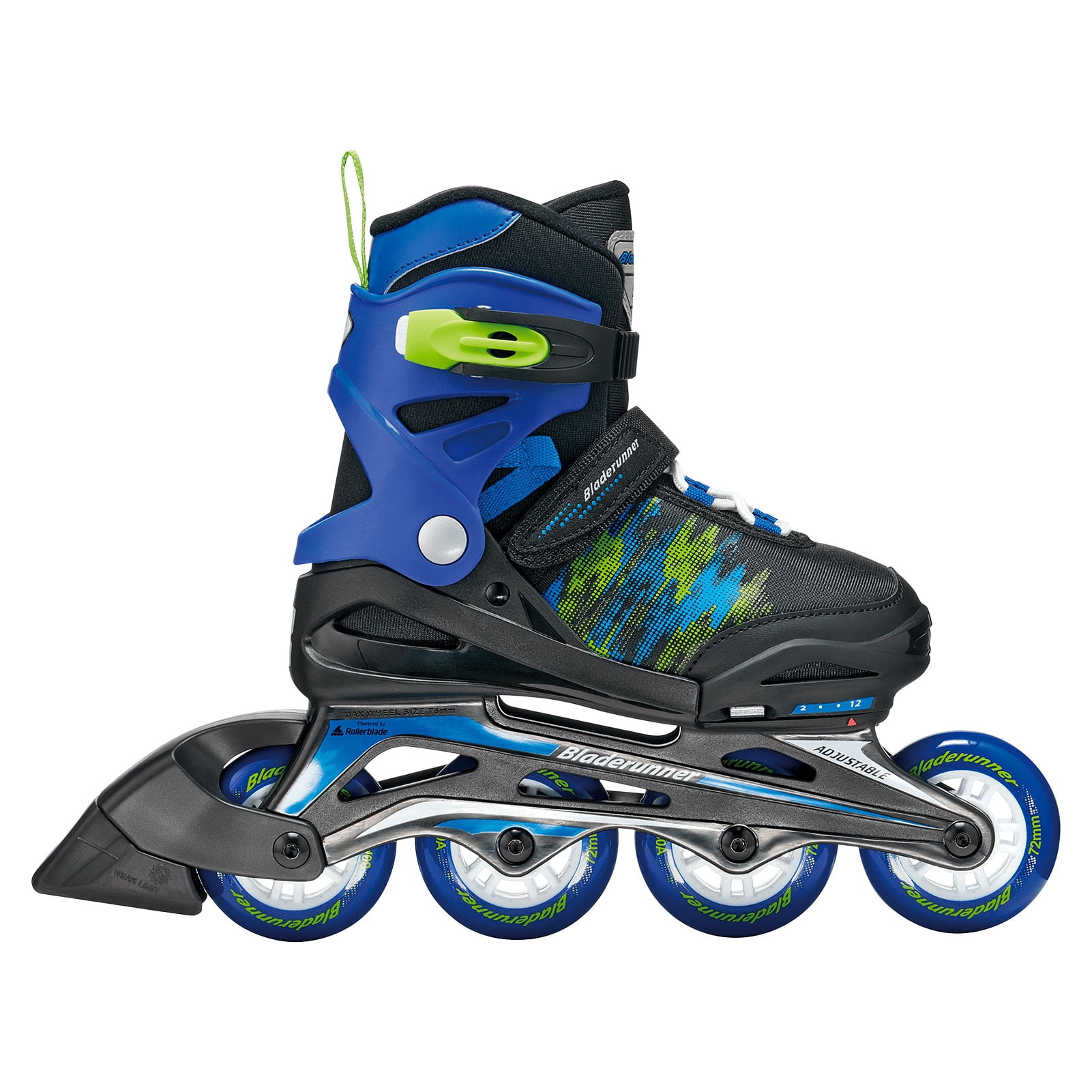 ROLLERBLADE Kids' Phoenix Black/Blue Skates, Size: 12J-2 (87B0T10221NF01-12J-2)