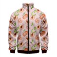 thumbnail image 3 of Chaqueta con estampado 3D de limón, melocotón y plátano para hombre, moda urbana, abrigo de manga larga de gran tamaño, chaquetas con cremallera de frutas de dibujos animados, ropa, 3 of 4