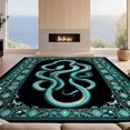 thumbnail image 2 of Design&I 6'x9' Ultra Soft Area Rug, Snake Gothic Round Serpent Abstract Scale Mosaic Mystical Border None Fluffy Washable Non Shedding for Guest Room Bedroom Living Room, 2 of 7