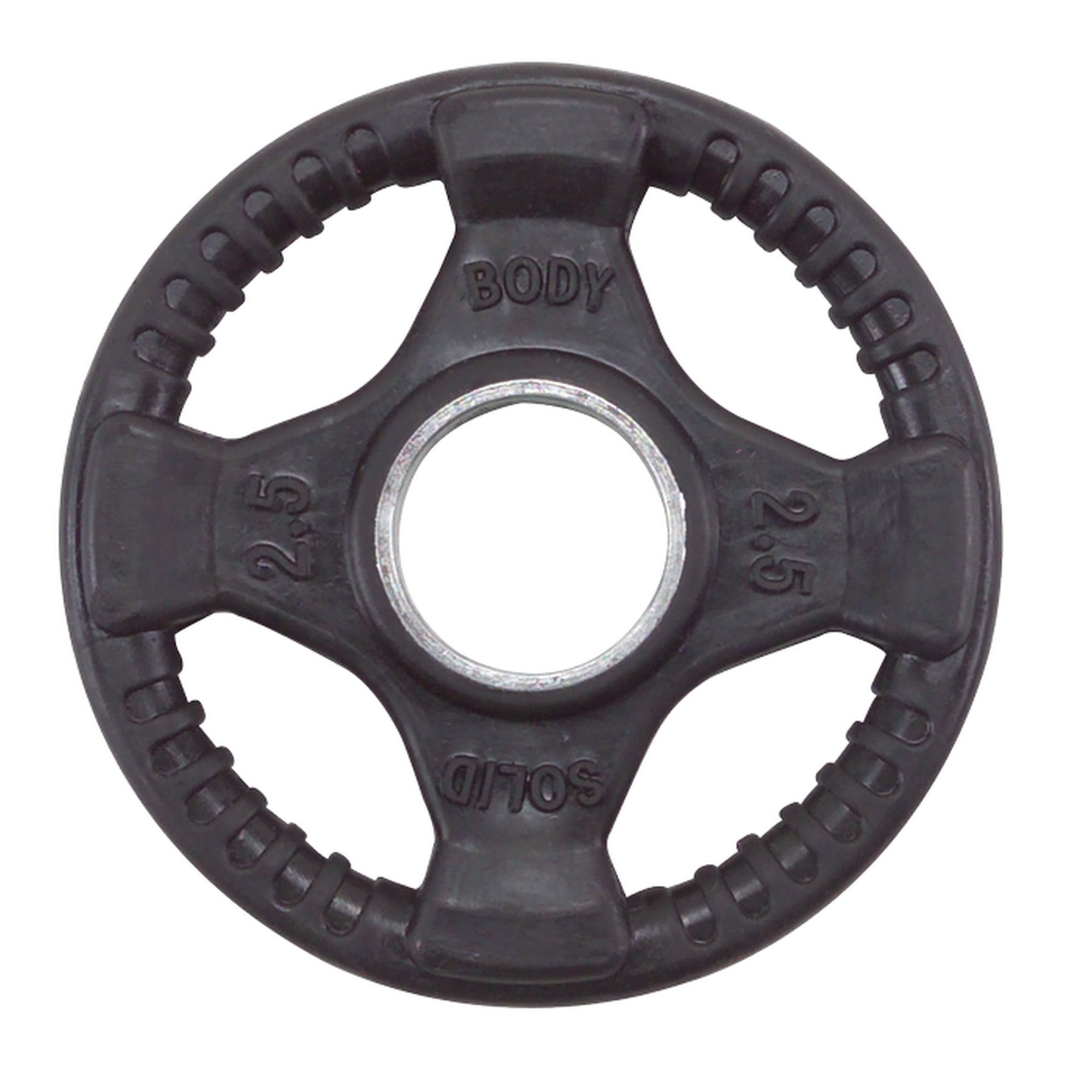 Body Solid OSR140 - 140 lb. Olympic Rubber Grip Weight Plate Set with 6'Olympic Black Bar