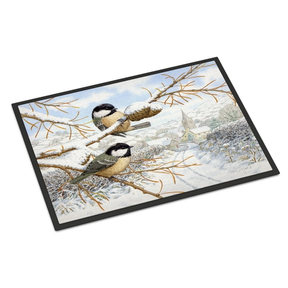 Coal Tits Door Mat