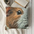 thumbnail image 3 of BANET Guinea Pig Throw Pillow Cover Animal Cute Head Portrait Furry Pillow Case Decorative Men Women Boy Girl Room Cushion Cover for Home Couch Bed 18x18in, 3 of 5