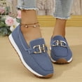 thumbnail image 3 of Women's Classic Slip on Penny Loafers Walking Shoes Soft Breathable Mesh Platform Casual Flats Dress Shoes, 3 of 6