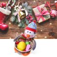 thumbnail image 2 of Organizador Cesta de bambú para dulces de Navidad, cesta de almacenamiento de regalo de bombones (L, pingüino, muñeco de nieve Tmvgtek Libre de BPA, 2 of 3
