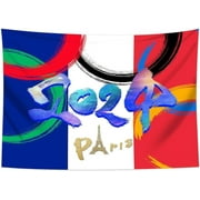 Paris Olympics 2024 Olympic Backdrop, Paris France 2024 Olympic Games Decorations Olympic Sports Banner Paris Eiffel Tower 2024 Olympics Merchandise for Wall Decor