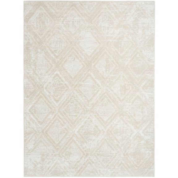 Nourison Dekor 5'3" x 7' Beige Modern Indoor Rug