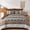Burnt Orange-Full, variant on Full Size Brown Striped 7 Piece Bed-in-a-Bag Bedding Set