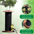 thumbnail image 2 of Songbird Essentials Bird Feeder Thistle Bird Seed Finch Feeder, Copper, 2 of 6