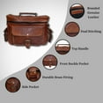 thumbnail image 4 of Genuine Leather Camera Handbag Brown DSLR Case Lens Bag Carry Case for Men, 4 of 6