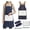 Dark Blue, variant on HonorHut Kitchen Apron Adjustable Strap Apron with 2 Hand Towel and Sleeve Protectors Waterproof H Back Aprons Striped Design Blue
