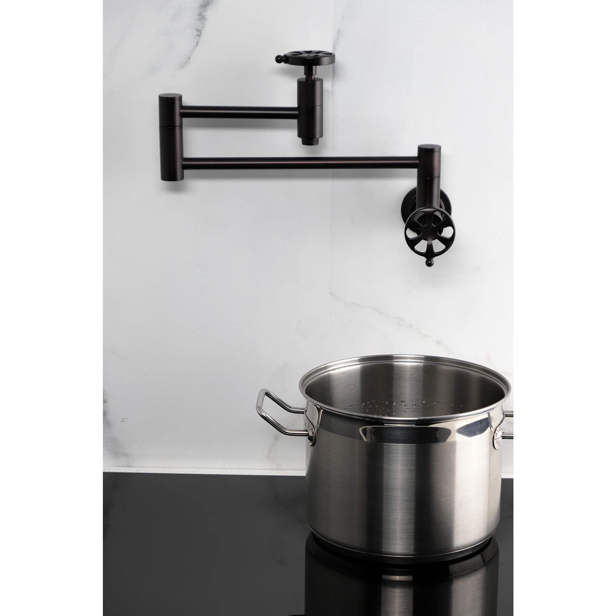 Kingston Brass KS8105RX Belknap Wall Mount Pot Filler Faucet, Oil Rubbed Bronze