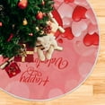 thumbnail image 3 of FMSHPON Valentine Valentines Day Red Heart Balloons Xmas Christmas Tree Skirt Stand Mat for Holiday Party Decoration Indoor Outdoor 36 inches, 3 of 6