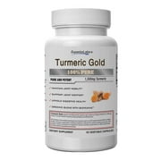 Superior Labs Turmeric Gold | Pure NonGMO 1500mg (Organic Blend) - w/Bioperine for Superior Absorption | Zero Synthetic Additives - Powerful Formula Joint, Knees, Hips, Immune