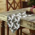 thumbnail image 3 of Table Runner Dresser Scarves Christmas Pine Trees Branch Cotton Linen Burlap Table Cover Pine Cones on White Table Runners for Family Kitchen Dining Holiday Party Banquet Decor, 3 of 5