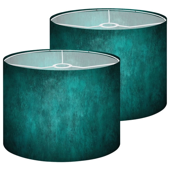 Lampshades 2 Pack Textured green 13"x13"x10" Light Shade for Table Lamps Floor Lamp Shades Lampshade Replacement Easy Assembly