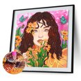 thumbnail image 1 of Cuadros Decorativos Diamante de forma especial de la serie de personajes de flores de niña y mariposa. Ehuebsd embutido en tela, 1 of 1