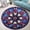 Gothic Rose Window 1, variant on Circle Area Rug, Easter Foxs 2 Washable Non-Slip Floor Carpet, Soft Rug for Living Room Bedroom Decor 24 Inch