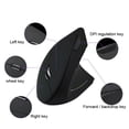 thumbnail image 6 of YZEGDCH Spring Wireless Mouse 2.4GHz game Ergonomic Design Vertical mouse 1600DPI USB Mice,Black, 6 of 9