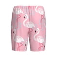 thumbnail image 5 of Naloa Pink Flamingo Men's Short Pajama Pants, Lounge Comfort Shorts with Elasticized Waistband and Side Pockets - XX-Large, 5 of 9