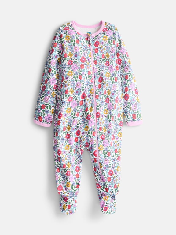 Baby Girls' Sleep and Play Cotton Pajamas, Sizes Preemie-6-9 Months