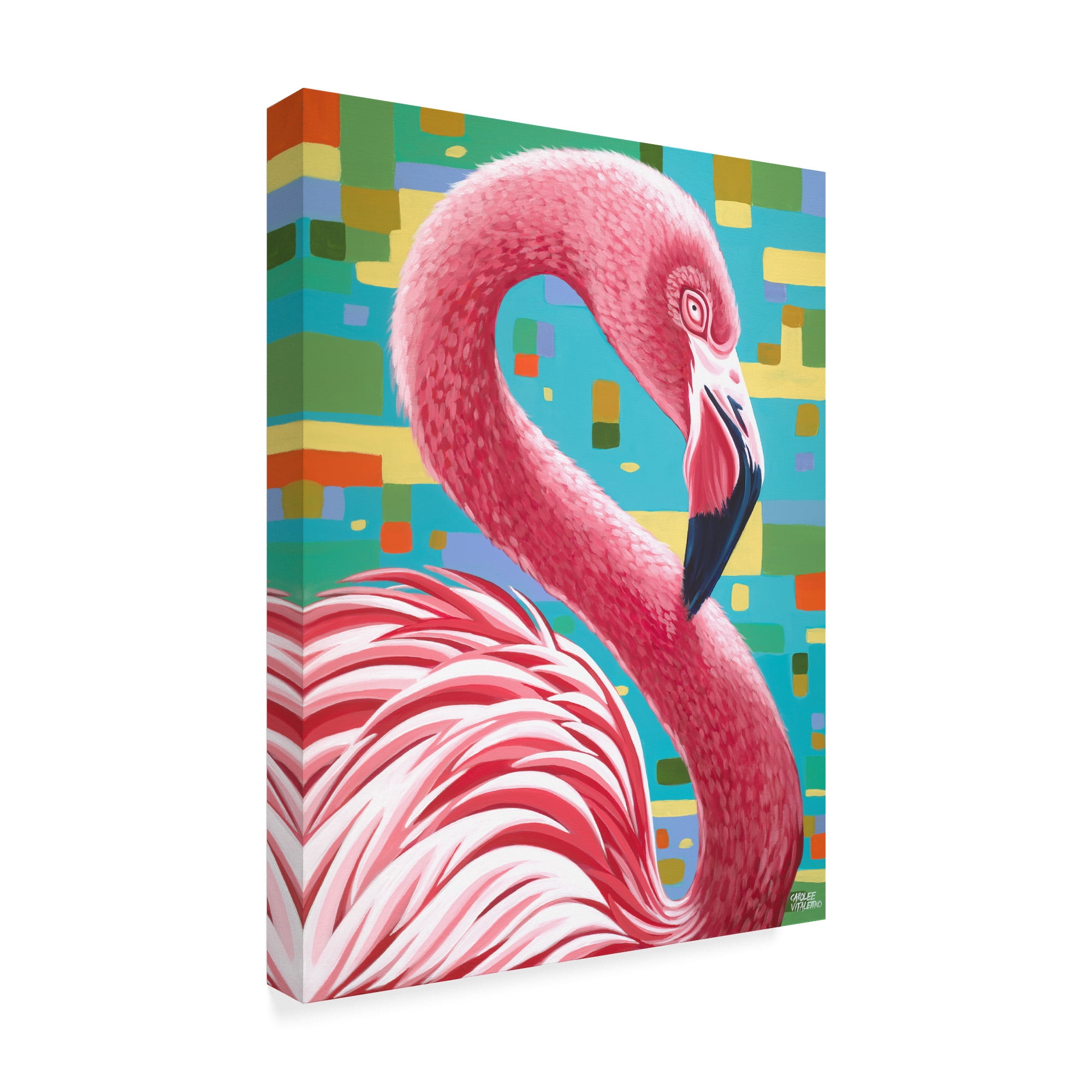 Trademark Fine Art 'Fabulous Flamingos I' Canvas Art by Carolee Vitaletti
