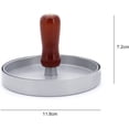 thumbnail image 3 of 1 pieza prensa de hamburguesas molde de prensa de hamburguesas círculo de hamburguesa 12cm (individual), 3 of 5