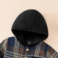 thumbnail image 6 of Kids Toddler Boy Clothes Flannel Plaid Hoodied Tops + Casual Pants Boys Fall Winter Outfits, 6 of 7