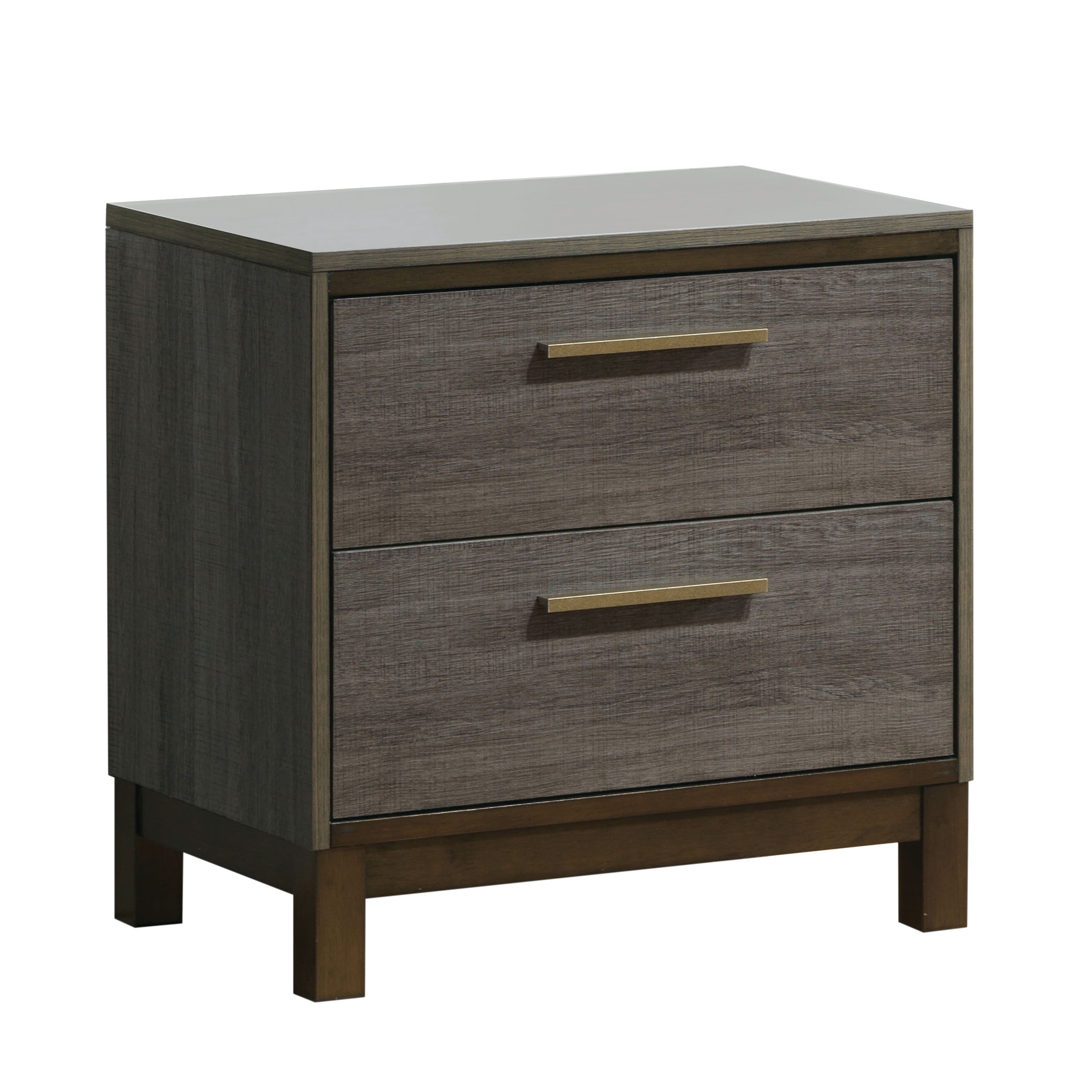 Furniture of America Adelina Bedroom Set, 1 Queen Bed, 1 Nightstand, 1 Dresser, 1 Mirror, Two-Tone Antique Gray